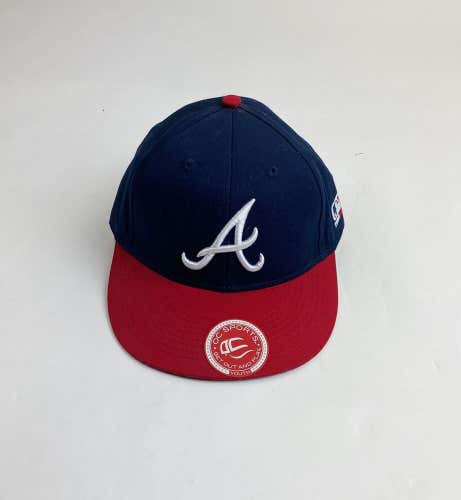 Atlanta Braves MLB Baseball Cap OC Sports Youth One Size Adjustable Hat Blue Red