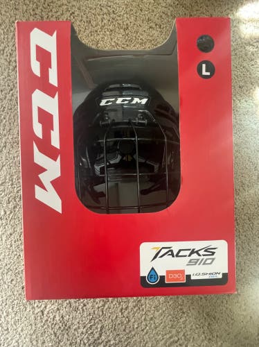 New Senior Large CCM Tacks 910 Helmet Combo