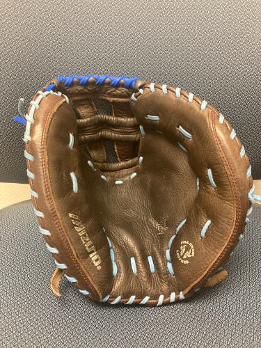 Re-laced/reconditioned Mizuno (MVP Prime SE) Fastpitch Catcher’s Mitt-33’ RHT