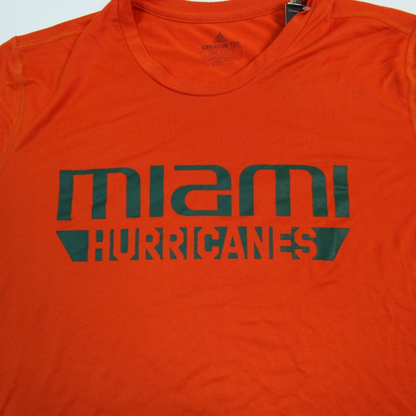 Men's adidas Orange Miami Hurricanes Primegreen Baseball Jersey