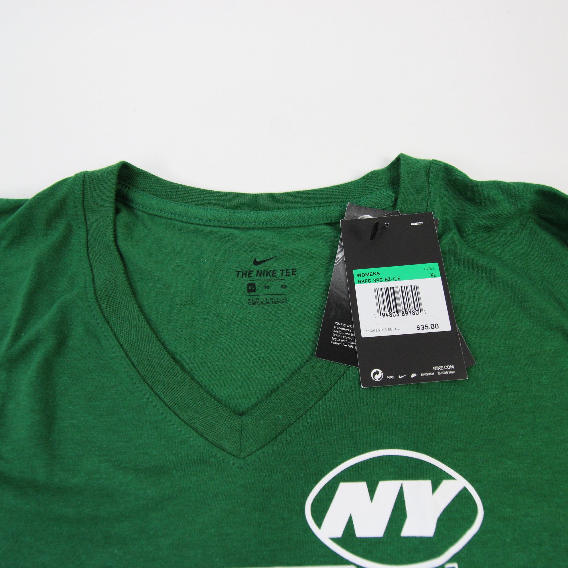 NY Jets Women's Nike t-Shirt- short sleeves, XL, Nike Logo on sleeve,  Reduced!