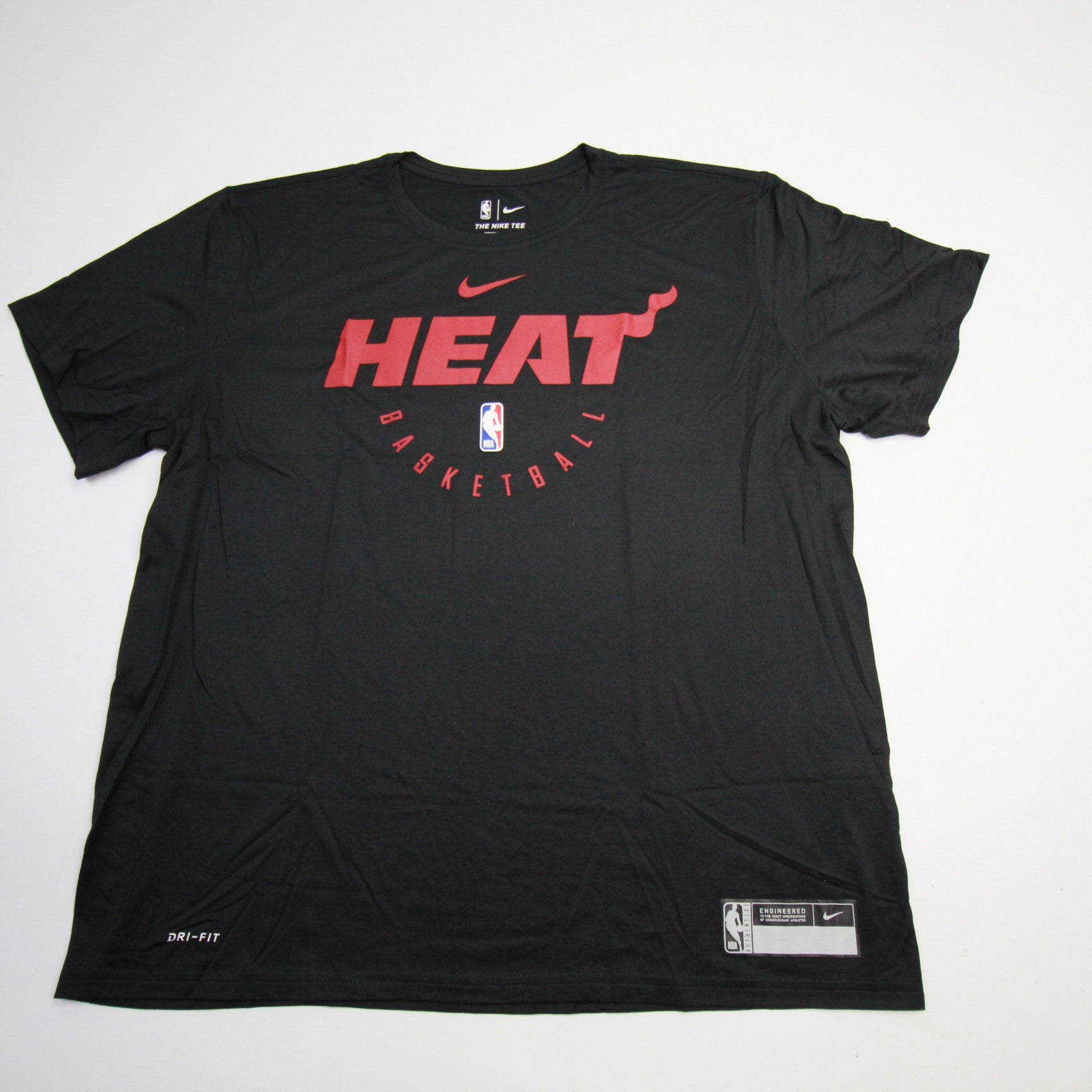 Miami Heat Nike Dri-Fit Short Sleeve Shirt Men's Red New 2XLT