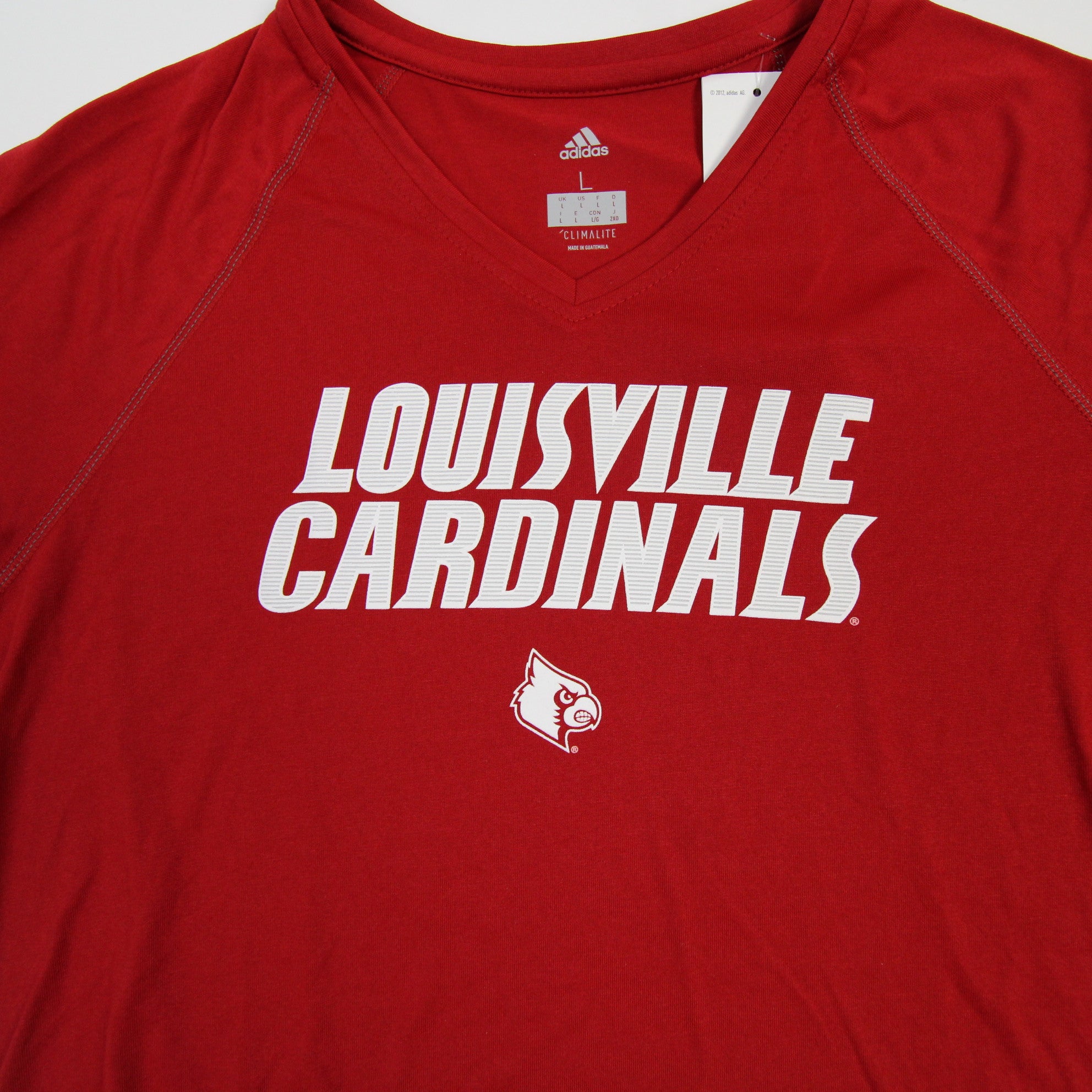 Louisville Cardinals adidas Climalite Short Sleeve Shirt Women's Red New XL