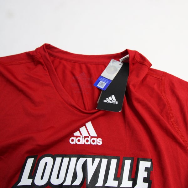 adidas Louisville Cardinals Women's White Sideline Crop Jersey