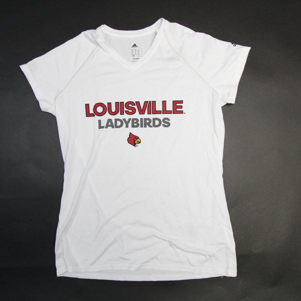 adidas Louisville Cardinals Women's White Sideline Crop Jersey