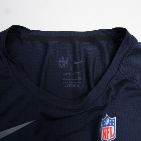 Nike NFL On Field Apparel Long Sleeve Shirt Men's Navy Used 2XL