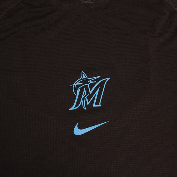 Men's Miami Marlins 3/4 Sleeve Nike Dri Fit Shirt Size XL