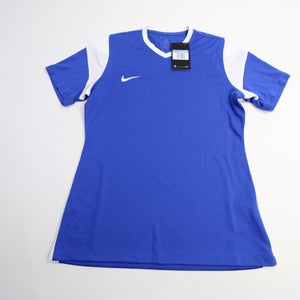 Nike Dri-Fit Short Sleeve Shirt Women's Blue/White New with Tags M