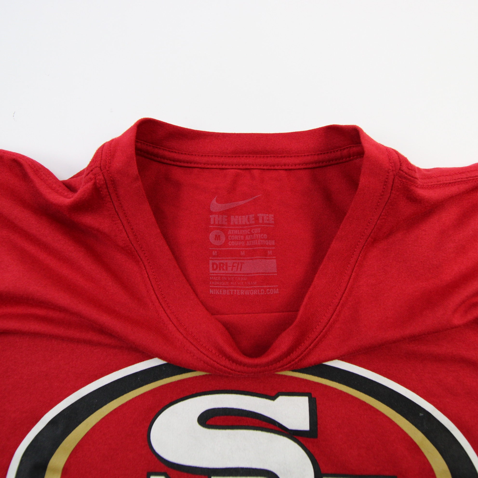 NFL San Francisco 49ers Nike Dri-Fit Long Short Sleeve Shirt Men's Red  SM jersey