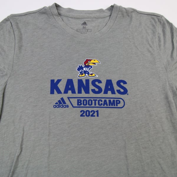 Adidas Men Medium KU Kansas Jayhawks Baseball Jersey NCAA Short Sleeve