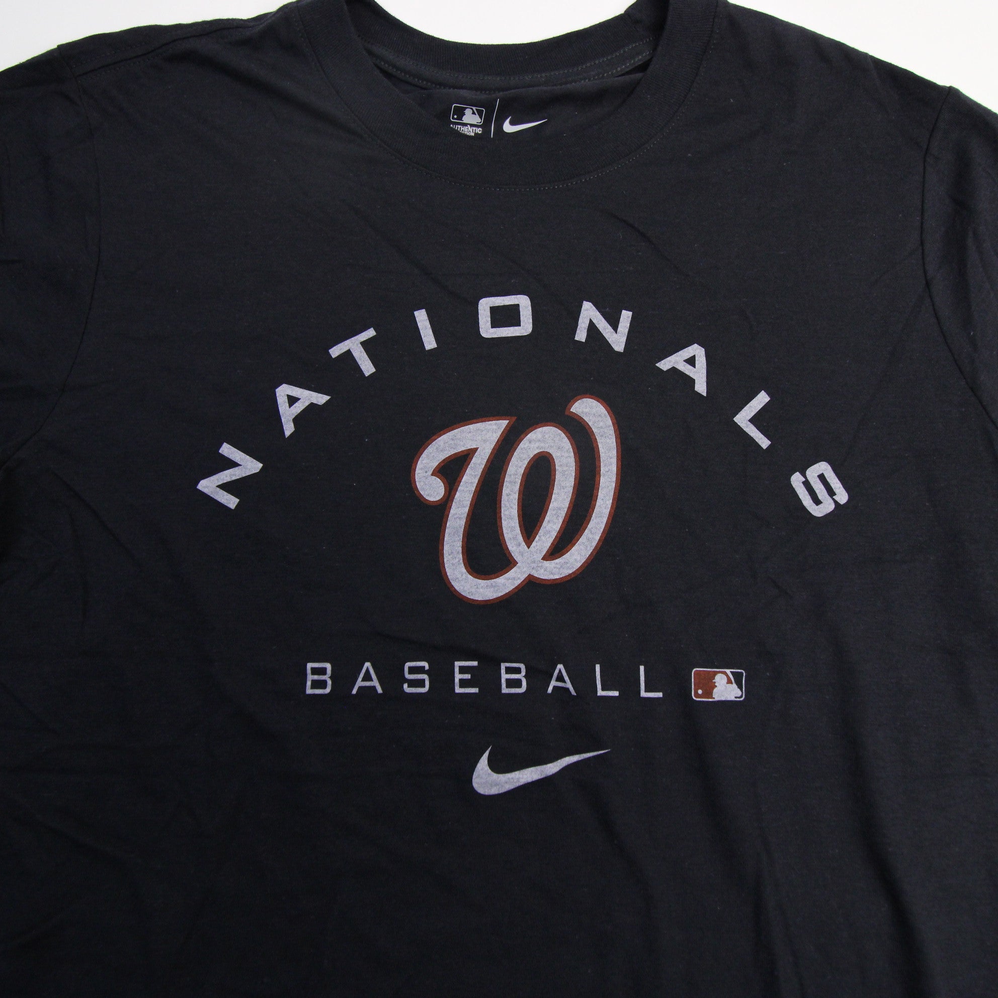 Washington Nationals Nike Dri-Fit Short Sleeve Shirt Men's Navy Used L