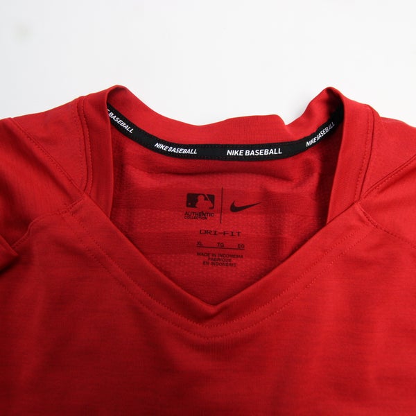 Washington Nationals Nike Dri-Fit Short Sleeve Shirt Men's Red Used XL