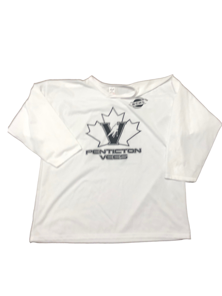 Penticton Vees XXL White Pro Stock Practice Jersey
