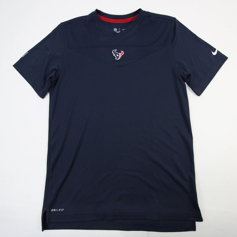 Buy the Mens Blue Dri-Fit NFL Houston Texans Crew Neck Athletic T