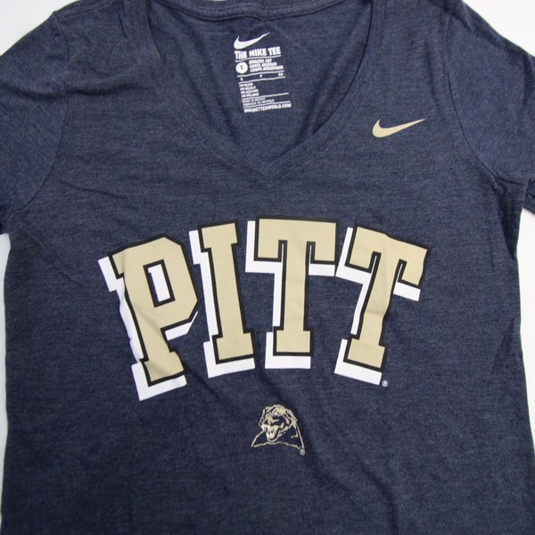 Nike Women's Pitt Panthers Blue Logo Crew T-Shirt