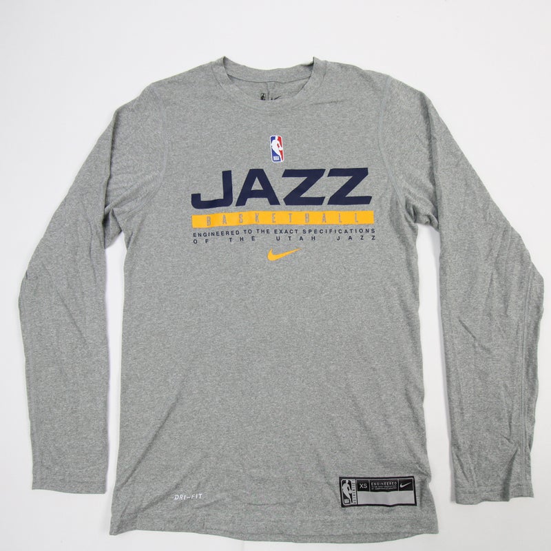Utah Jazz Nike NBA Authentics DriFit Long Sleeve Shirt Men's Navy New 2XLT