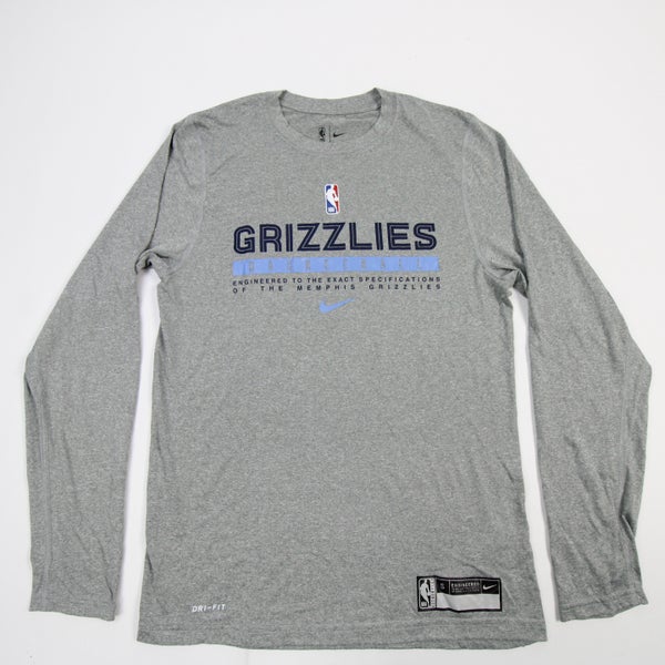 Men's Nike Blue Memphis Grizzlies Elite Shooter Performance Long Sleeve T- Shirt