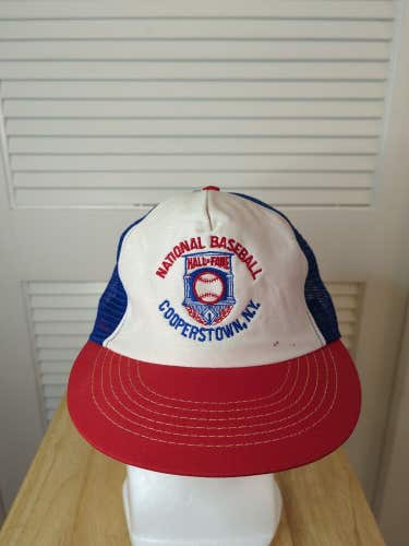 Vintage Baseball Hall Of Fame Mesh Snapback Hat Annco MLB