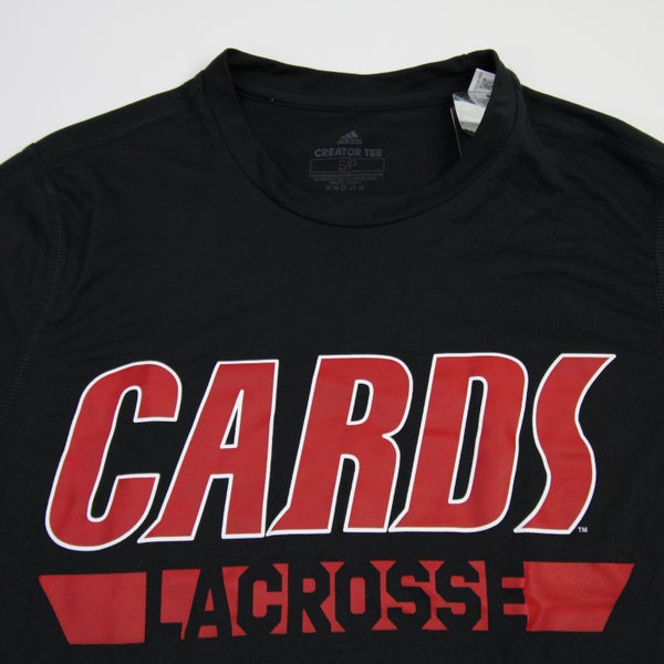 Adidas Louisville Cardinals Mens T Shirt Medium Black Red Climalite Tee  NCAA ^
