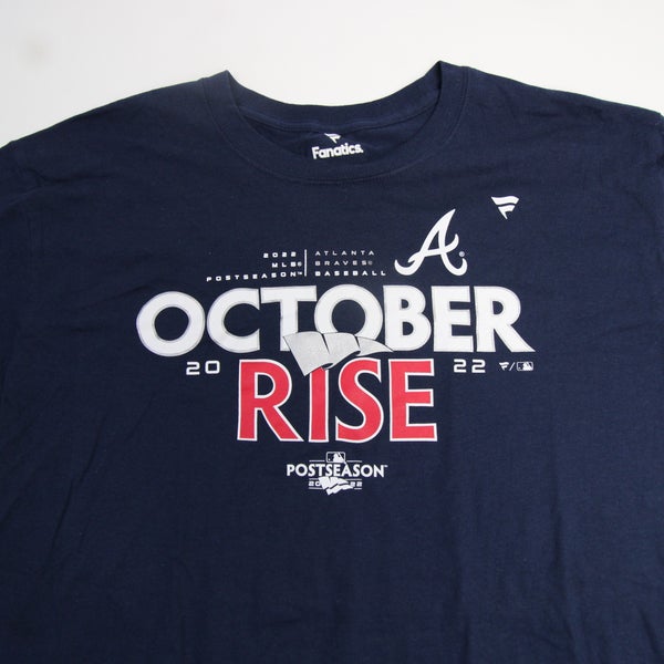 Atlanta Braves BreakingT Short Sleeve Shirt Men's Navy New