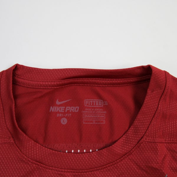 Washington Nationals Nike Dri-Fit Long Sleeve Shirt Men's Navy/Red Used XL