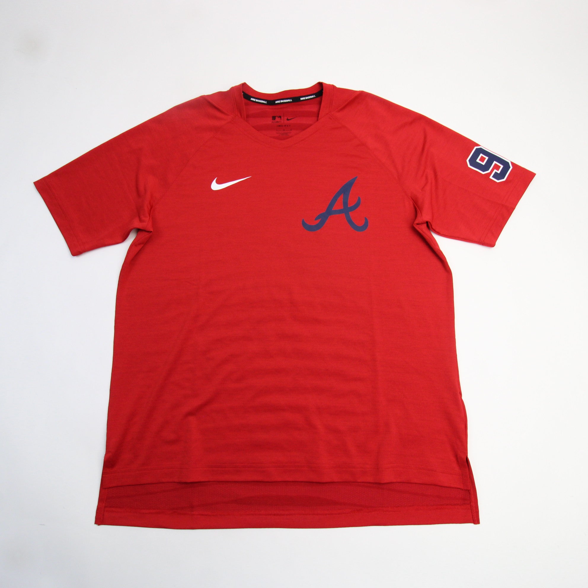 MLB Authentic Merchandise Nike Dri Fit Atlanta Braves TShirt Mens Small  Navy Red