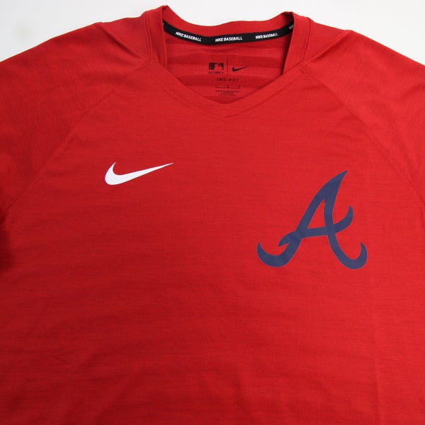 Atlanta Braves Nike Dri-Fit Long Sleeve Shirt Men's Navy Used L