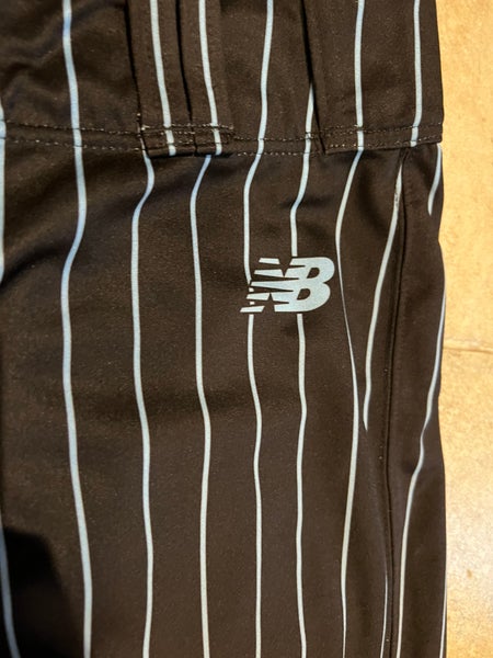 Baseball Game Pants black with baby blue pinstripe Adult 32