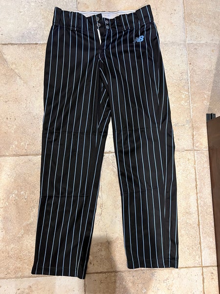 Baseball Game Pants black with baby blue pinstripe Adult 32