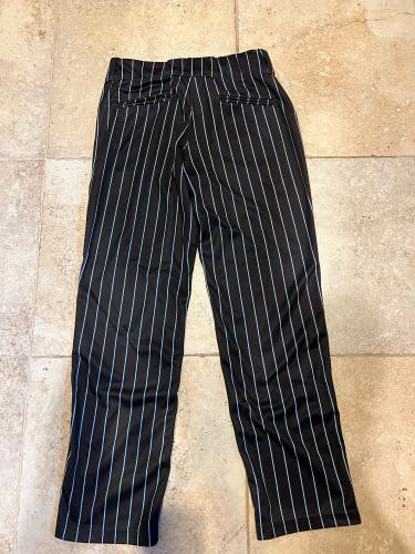Baseball Game Pants black with baby blue pinstripe Adult 32