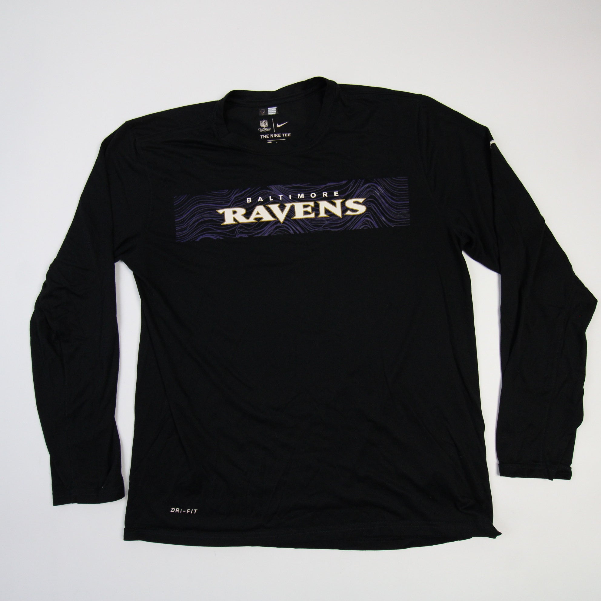 Baltimore Ravens Nike NFL On Field Apparel Nike Tee Long Sleeve Shirt Men's  L