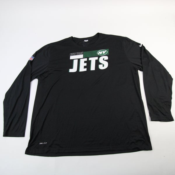 New York Jets Nike NFL on Field Apparel Nike Tee Long Sleeve Shirt Men's 3XL