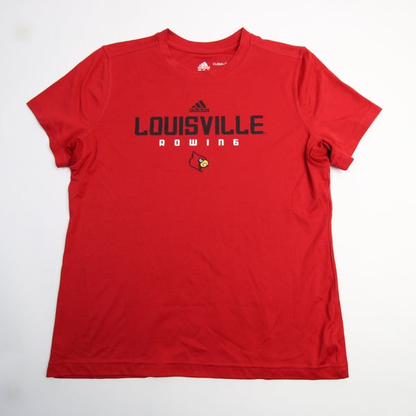 Louisville Cardinals adidas Climalite Short Sleeve Shirt Men's Red Used M