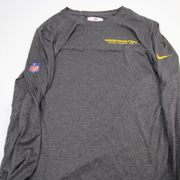 Washington Commanders Nike Dri-Fit Long Sleeve Shirt Men's Gray New