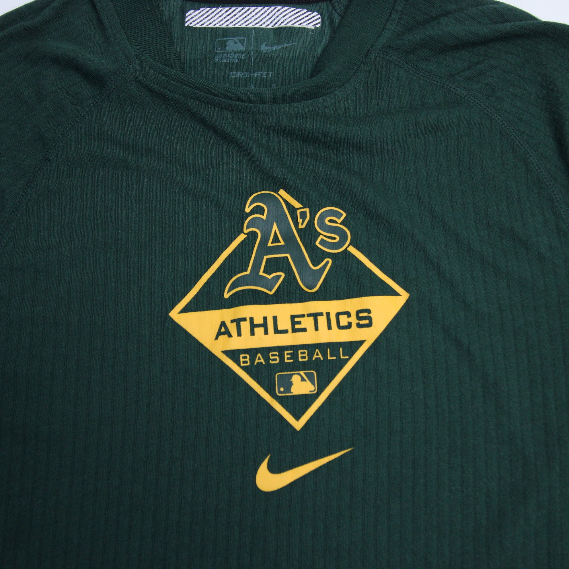 Oakland A's Athletics Nike Game Used Shirt XL #18 Long Sleeve