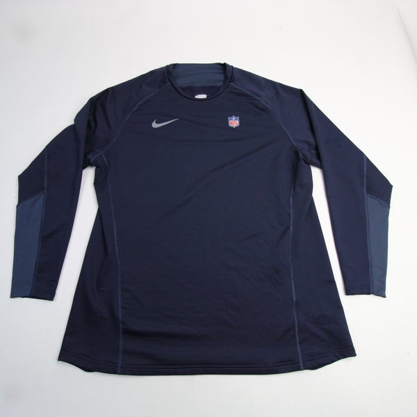 Nike NFL On Field Apparel Long Sleeve Shirt Men's Navy Used 2XL