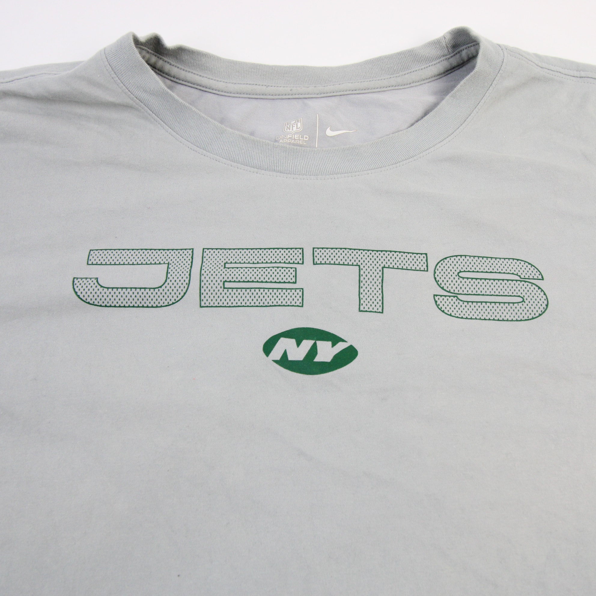 Youth Nike Heather Gray New York Jets Throwback Performance T