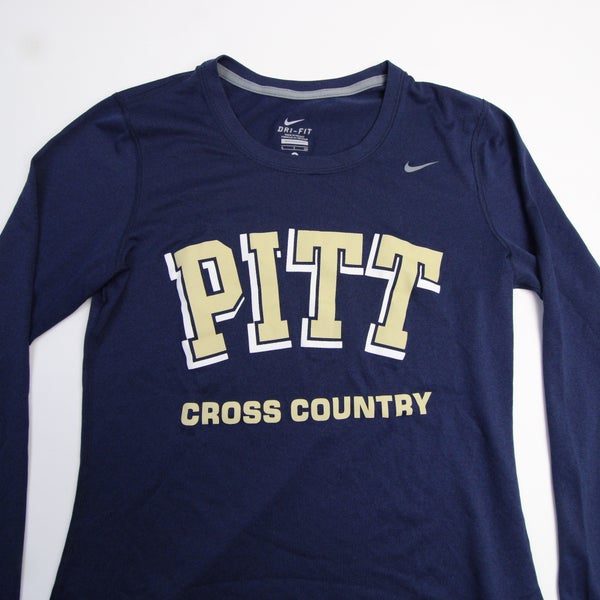 Pittsburgh Panthers Nike Dri-Fit Long Sleeve Shirt Women's Navy/Tan used S