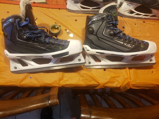 Senior Used CCM RibCor 44K Hockey Goalie Skates Regular Width Size 7.5
