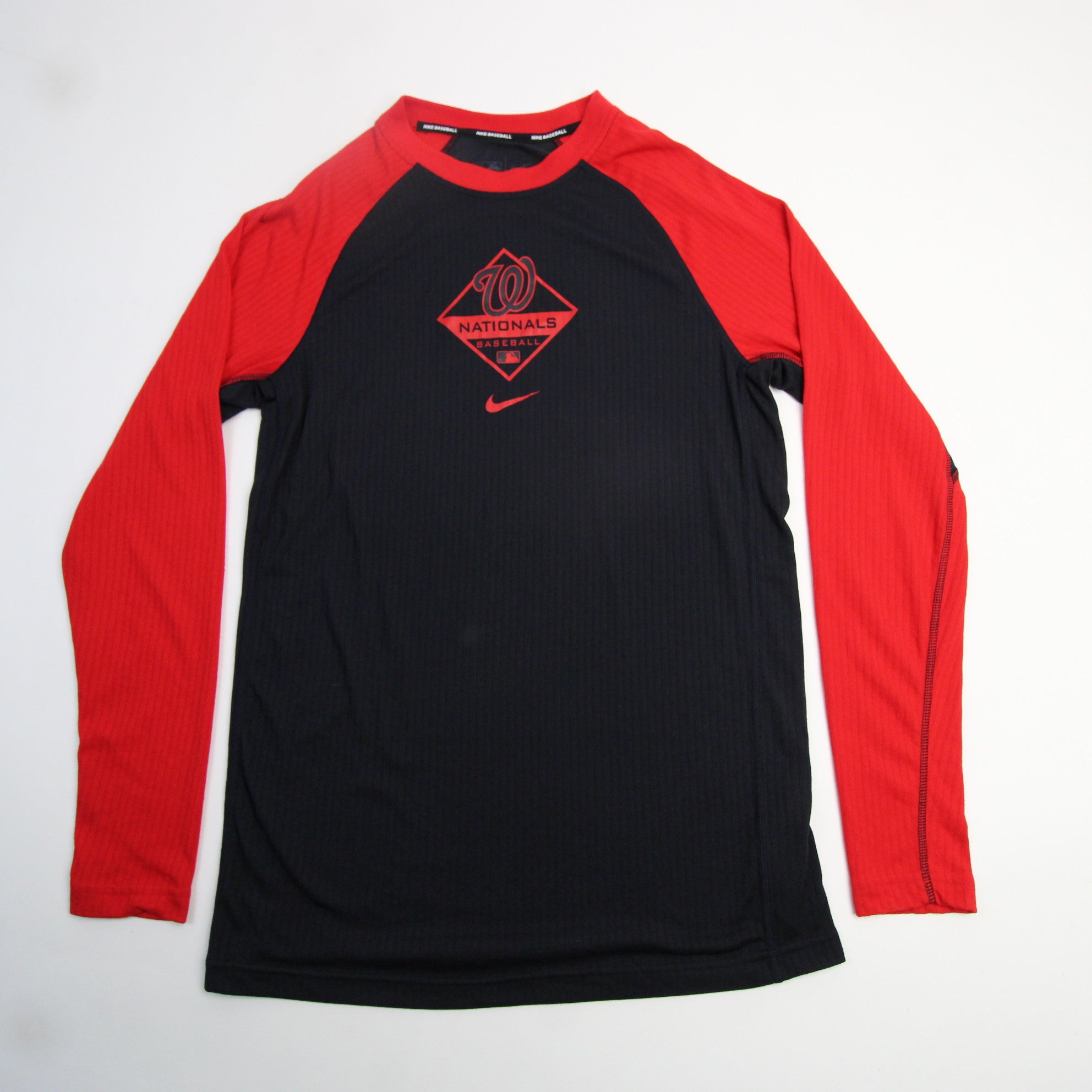 Washington Nationals Nike Dri-Fit Long Sleeve Shirt Men's Navy/Red Used L