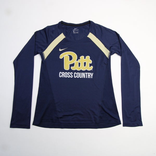 Nike Women's Pitt Panthers Blue Logo Crew T-Shirt