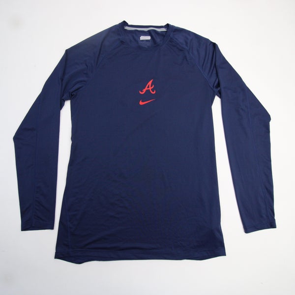 Atlanta Braves Nike Long Sleeve Shirt Men's Black Dri-Fit