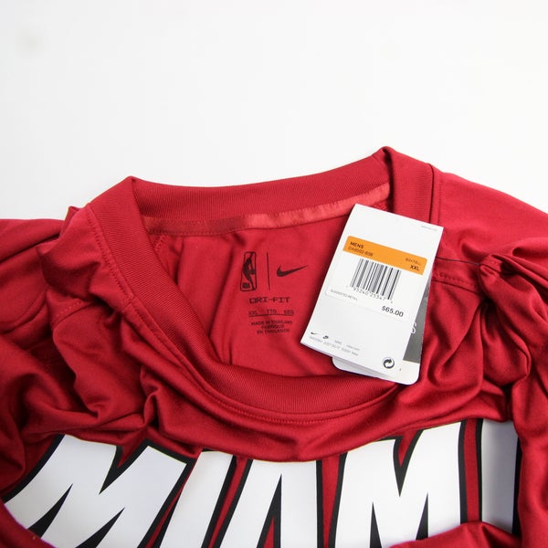 Miami Heat Nike Dri-Fit Sleeveless Shirt Men's Red New 2XLT