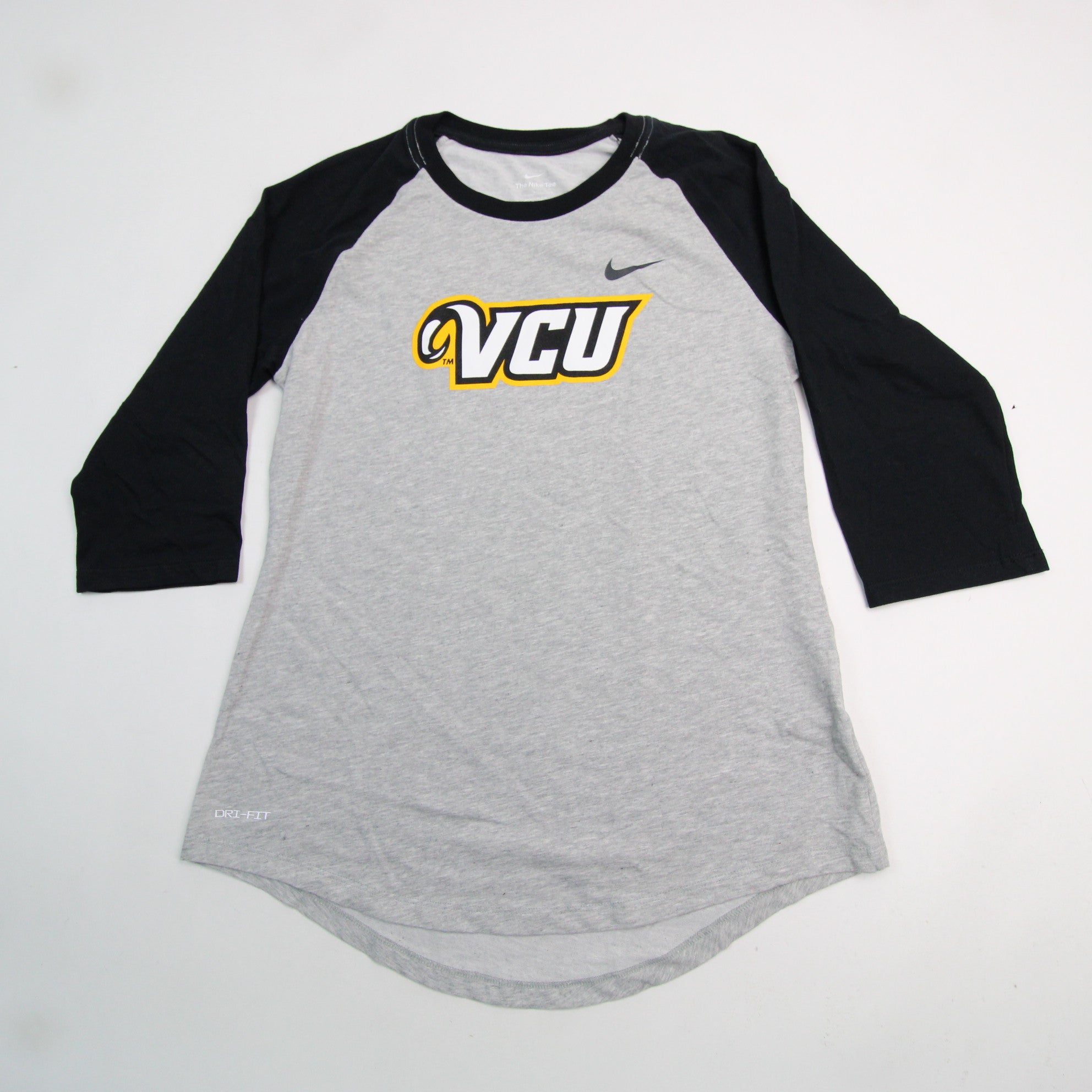 VCU Rams Nike Nike Tee Long Sleeve Shirt Women's Gray/Black New M