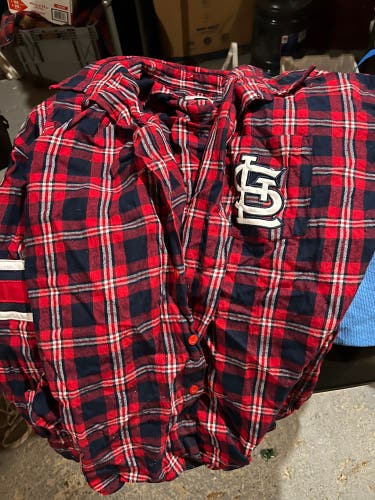 St Louis Cardinals Plaid Shirt XL