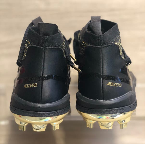 Adidas Adizero Afterburner 8 NWV Baseball Cleats Black Gold  display picture 1