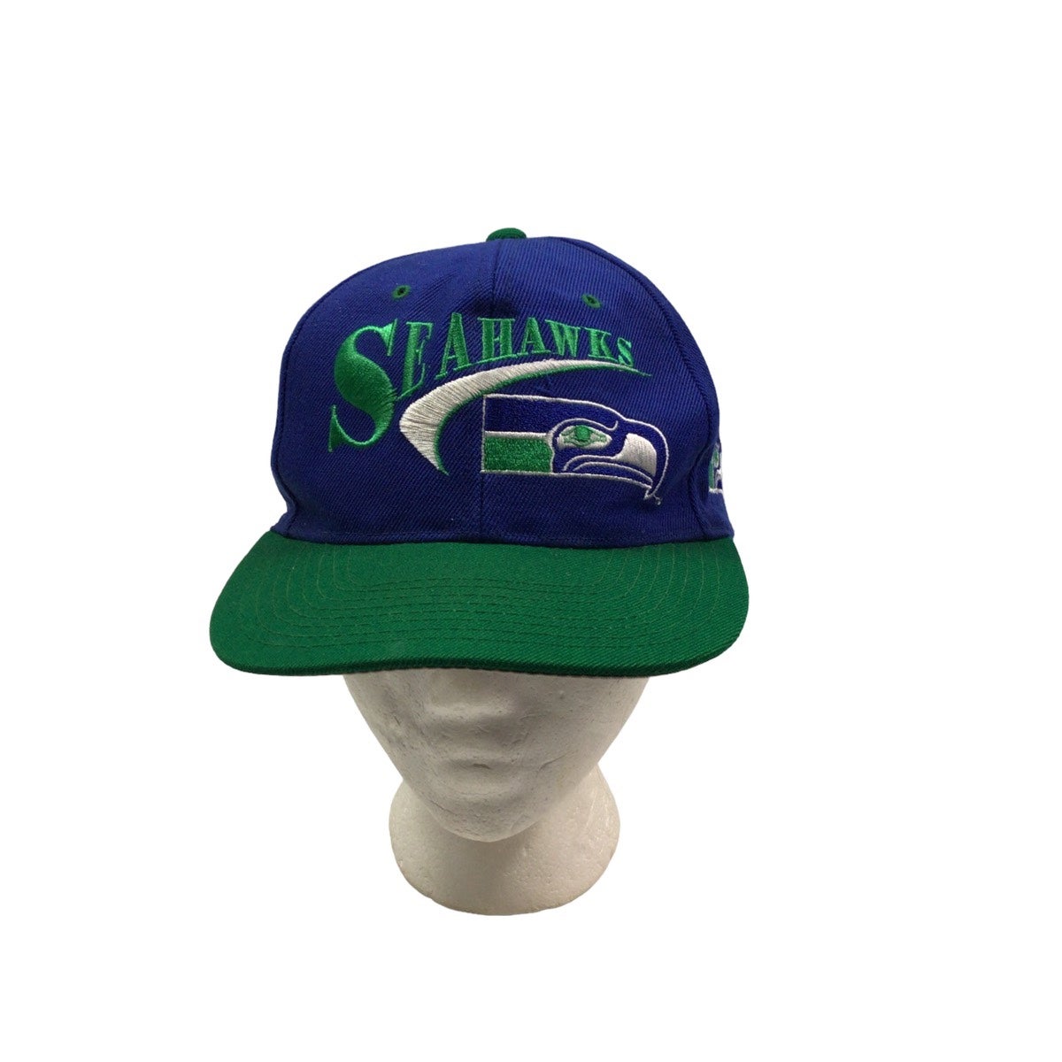 Vintage 1980s Seattle Seahawks Football Pom Pom Knit Hat 