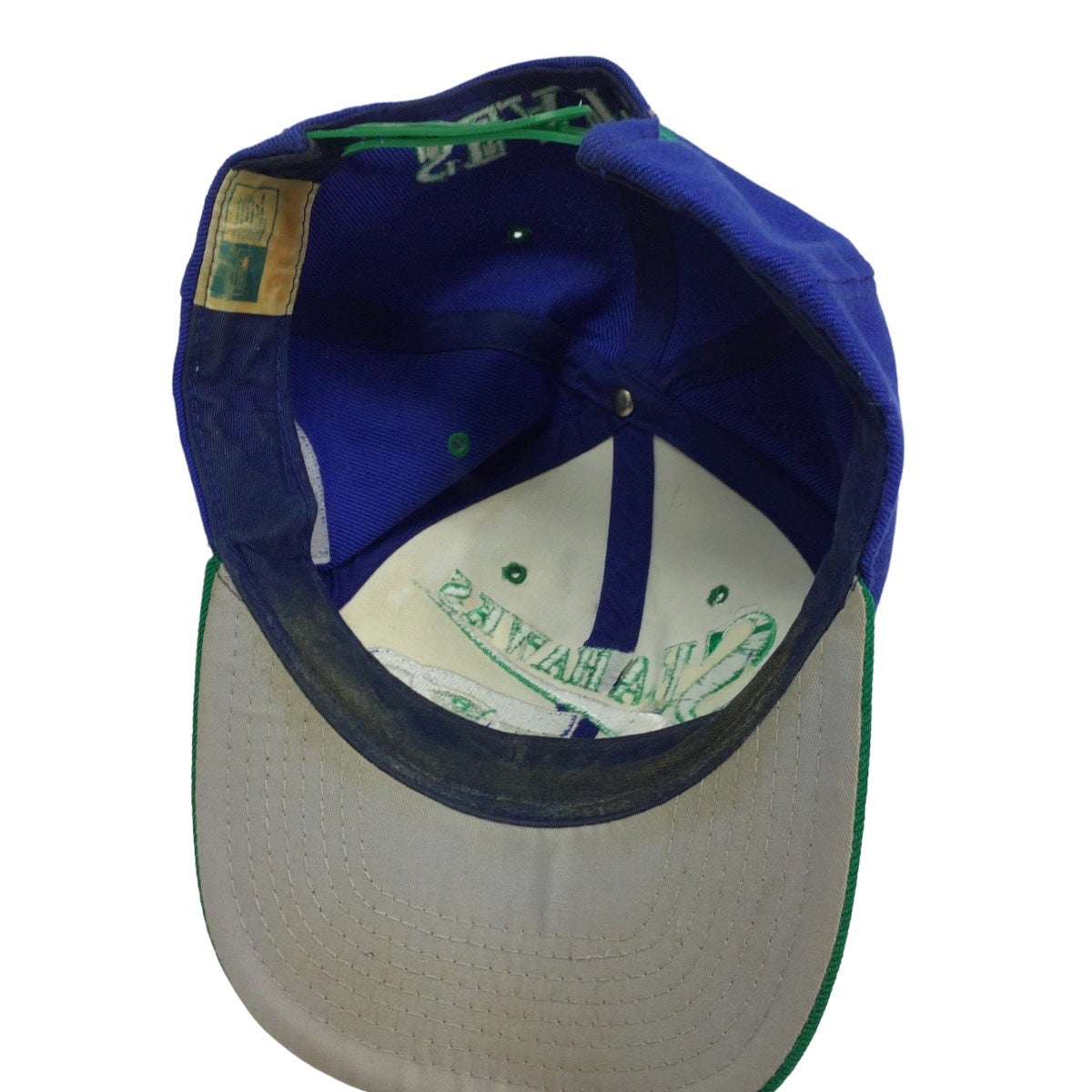 Vintage Seattle Seahawks Spellout Embroidered Nylon Snapback 