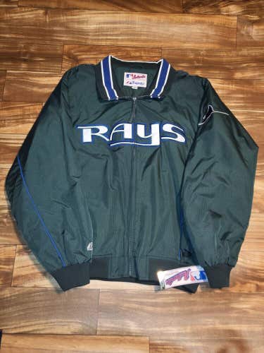 NEW Vintage Rare Tampa Bay Rays MLB Baseball Authentic Majestic Jacket Size XL