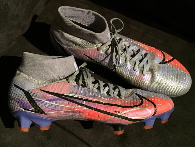 Nike Mercurial Superfly 8 Pro KM FG Mbappe DJ3977-506 Men's Size 10